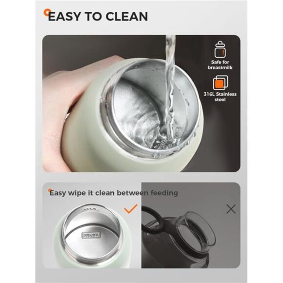 Cordless Portable Milk Warmer Super Fast Charging, Instant breastmilk, Formula - Picture 6 of 7